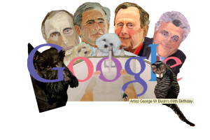 bush google doodle